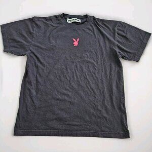 Playboy By Pacsun T Shirt Men S Black Pink Bunny Logo SS Athleisure Streetwear